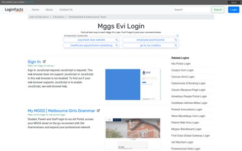 Mggs Evi - Sign In - LoginFacts