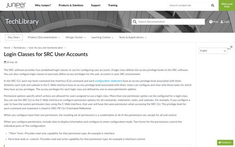 Login Classes for SRC User Accounts - TechLibrary - Juniper ...