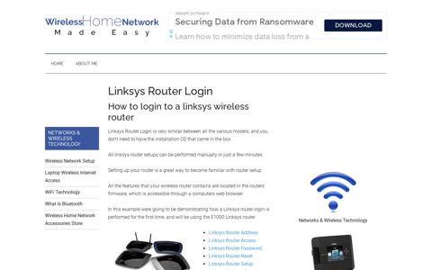 Linksys Router Login - Wireless Home Network Made Easy