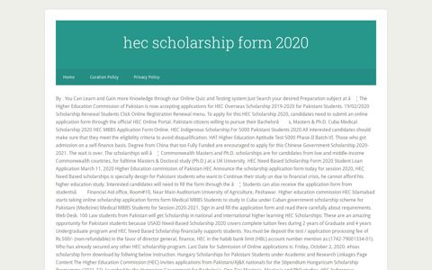 hec scholarship form 2020 - Two River Times