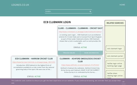 ecb clubmark login - General Information about Login - Logines.co.uk