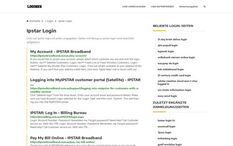 Ipstar Login | Allgemeine Informationen zur Anmeldung - Logines.de
