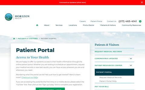 Patient Portal | Horizon Health