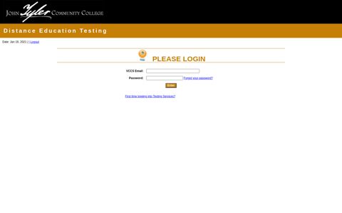 JTCC Testing Services - Login