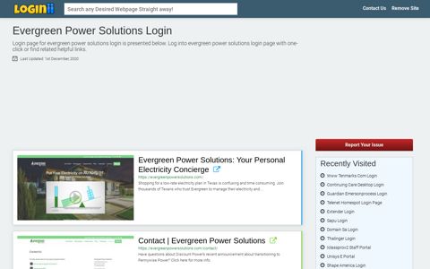Evergreen Power Solutions Login - Loginii.com