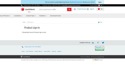 Product sign-in | LexisNexis Store