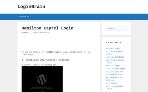 hamilton captel login - LoginBrain
