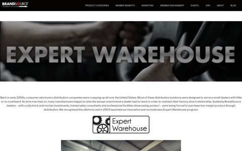 Expert Warehouse - Join BrandSource