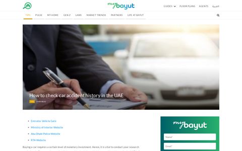 How to check car accident history in the UAE: RTA, MOI ...