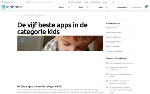 De vijf beste apps in de categorie kids - Rephone