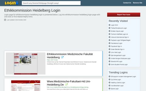 Ethikkommission Heidelberg Login | Accedi Ethikkommission ...