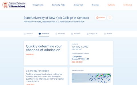State University of New York College at Geneseo Acceptance ...