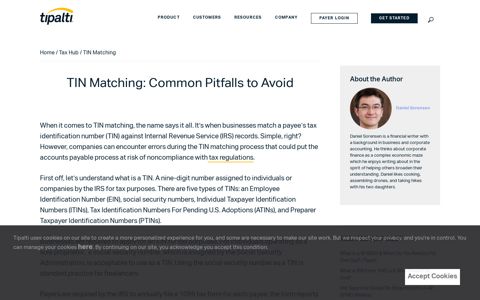TIN Matching - IRS TIN Validation Platform | Tipalti