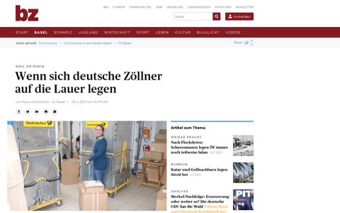 Wenn sich deutsche Zöllner auf die Lauer legen - Basel Stadt ...