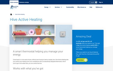 Hive Active Heating | Bord Gáis Energy