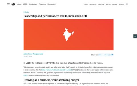Leadership and performance: IFFCO, India and LEED | U.S. ...