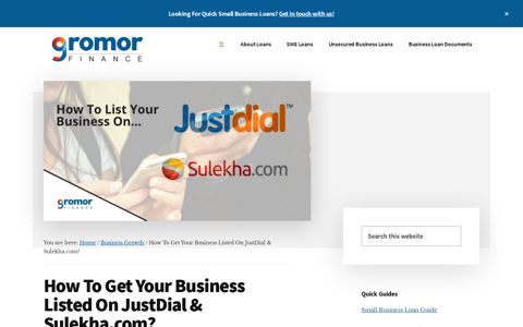 How To Get Your Business Listed On JustDial & Sulekha.com ...