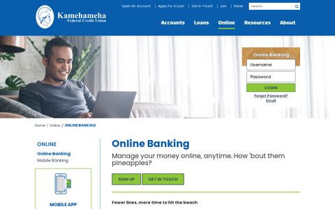 Online Banking | Honolulu Credit Union Online Banking | KFCU