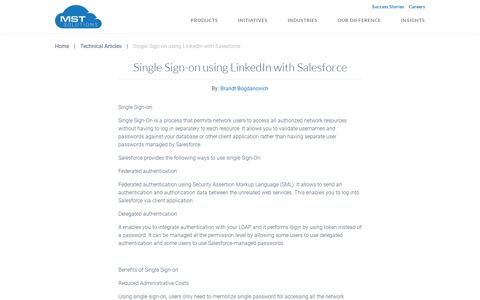 Salesforce Single Sign on Process Using LinkedIN