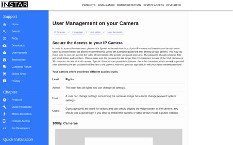 User Management on your Camera | INSTAR Wiki 2.0 ...