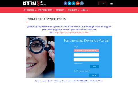 Partnership Rewards Portal – Central One Optical