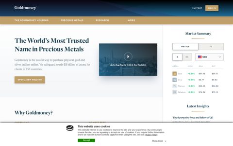 Goldmoney: The World's Most Trusted Name in Precious Metals