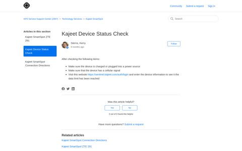 Kajeet Device Status Check – APS Service Support Center ...