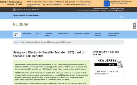 NJ SNAP | Using your Electronic Benefits Transfer (EBT) card ...