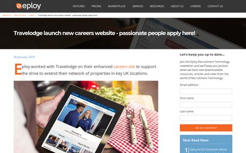 Travelodge enhance careers site with E-recruitment ... - Eploy