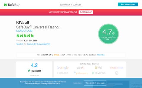 igvault.com UK Reviews - SafeBuy