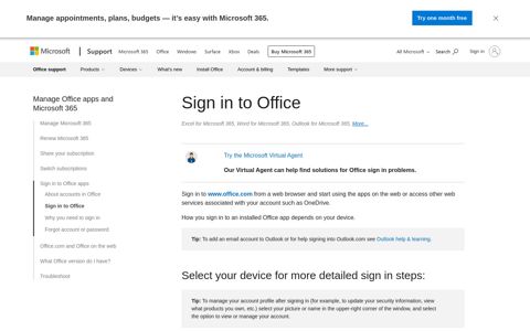 Sign in to Office - Office Support - Microsoft Support
