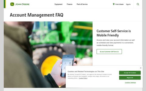 Customer Online Account Management FAQ | John Deere US