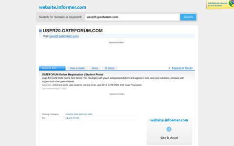 user20.gateforum.com at WI. GATEFORUM Online Registration