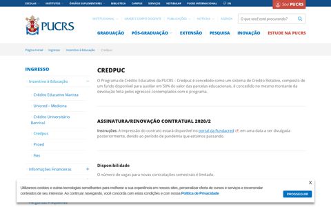 Credpuc - PUCRS - Portal