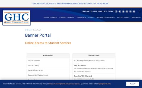 Banner Portal | Georgia Highlands College