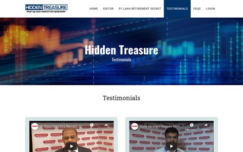 Testimonials - Hidden Treasure