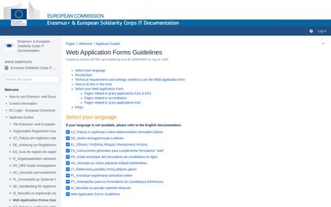 Web Application Forms Guidelines - Erasmus+ & European ...