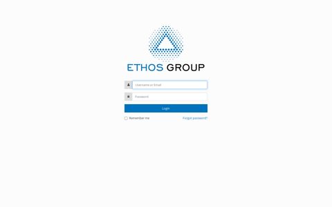 Log in - Ethos Group - Ethos Portal