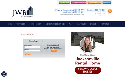 Owner Login - Houses For Rent in Jacksonville Fl