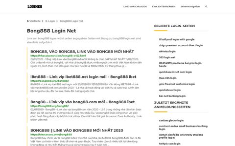 Bong888 Login Net | Allgemeine Informationen zur Anmeldung