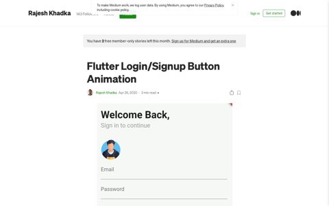 Flutter Login/Signup Button Animation | by Rajesh Khadka ...