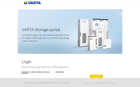 Login - VARTA Storage Portal