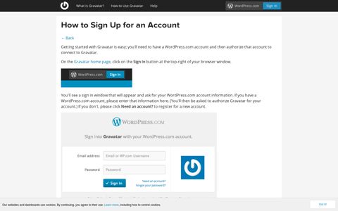 How to Sign Up for an Account - Gravatar - Globally ...