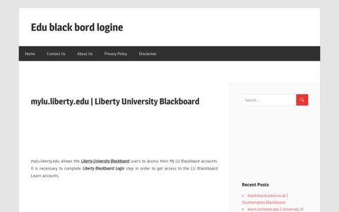 Liberty Blackboard Login- Liberty University Blackboard