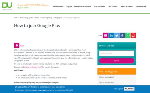 How to join Google Plus | Digital Unite