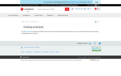 Creating an Account | LexisNexis Store