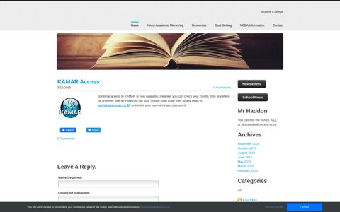 KAMAR Access - HD Academic Mentoring Group - Weebly