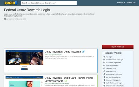 Federal Utsav Rewards Login - Loginii.com