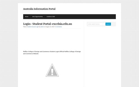 Login- Student Portal-excelsia.edu.au - Australia Information ...