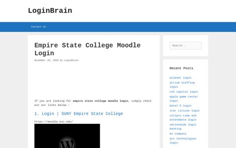 Empire State College Moodle Login - LoginBrain